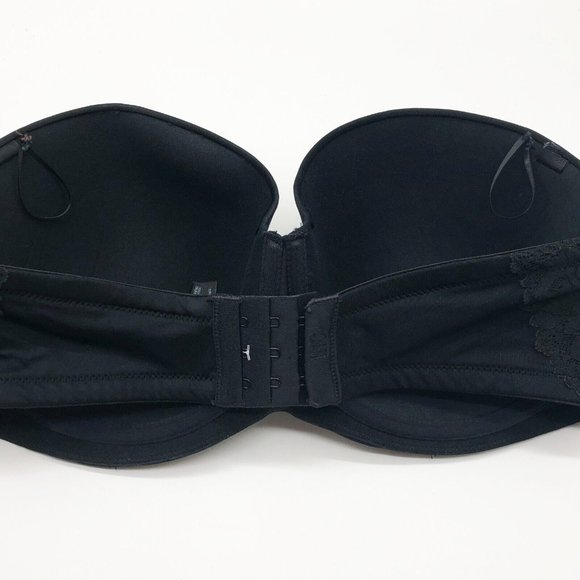 INC Womens Underwired Multi-Way Lace Strapless Bra Black 38DD Without Straps - Picture 5 of 8